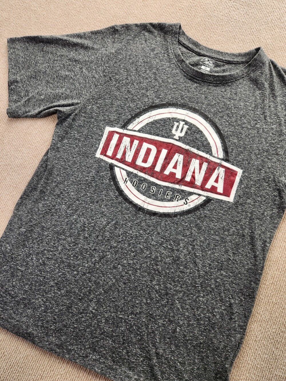 Pel-athletic Mens Medium Gray Indiana University Hoosier Cotton Blend T-Shirt